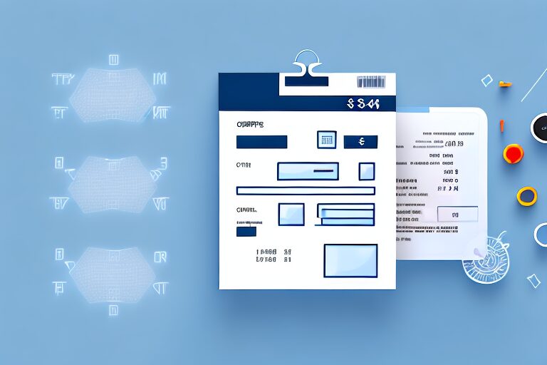 A computer processing invoices and receipts