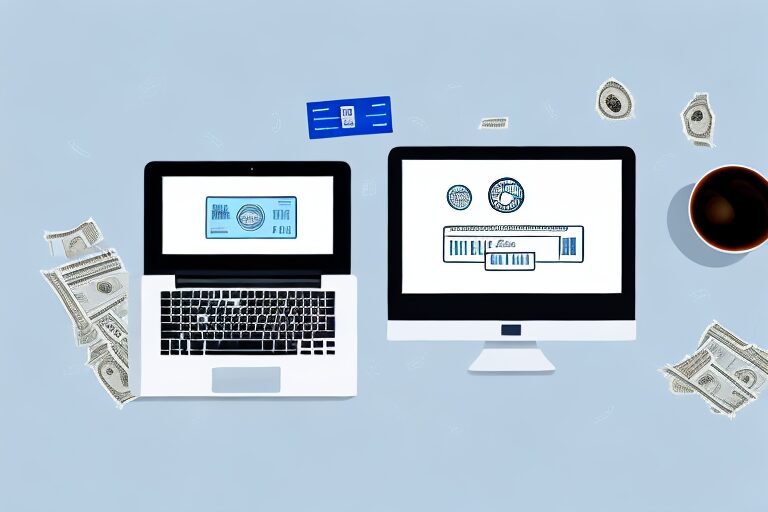 A laptop on a home office desk